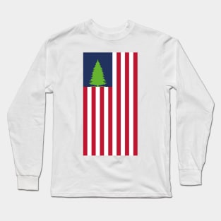 American flag with tree Long Sleeve T-Shirt